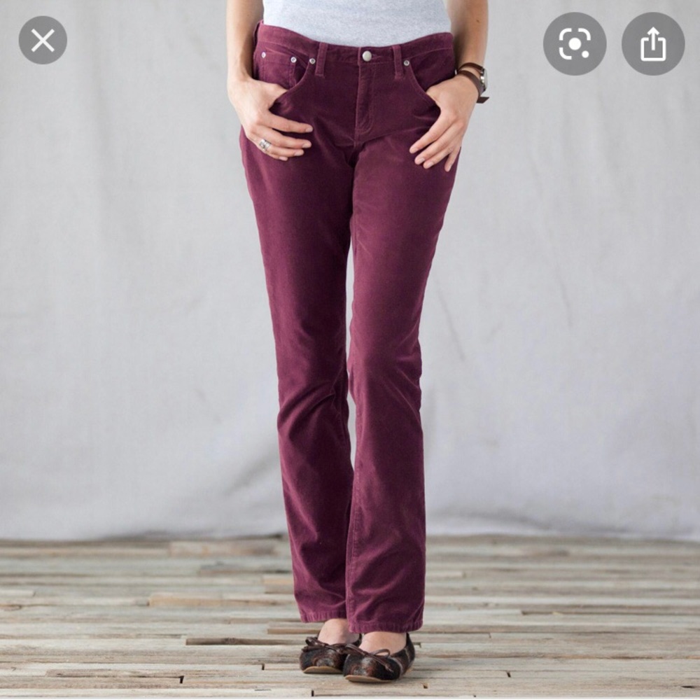 COPY - Sundance Day and Night velveteen red jeans